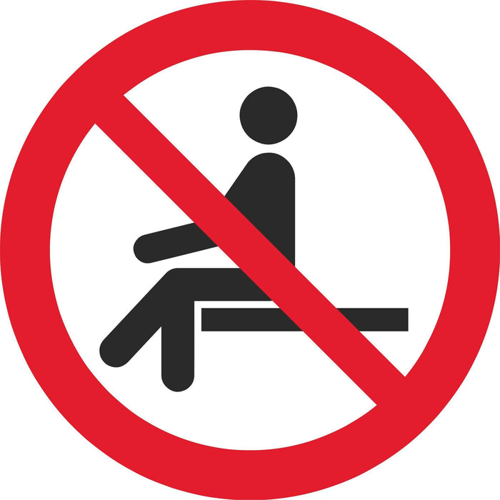 No sitting - Symbol sticker sheet