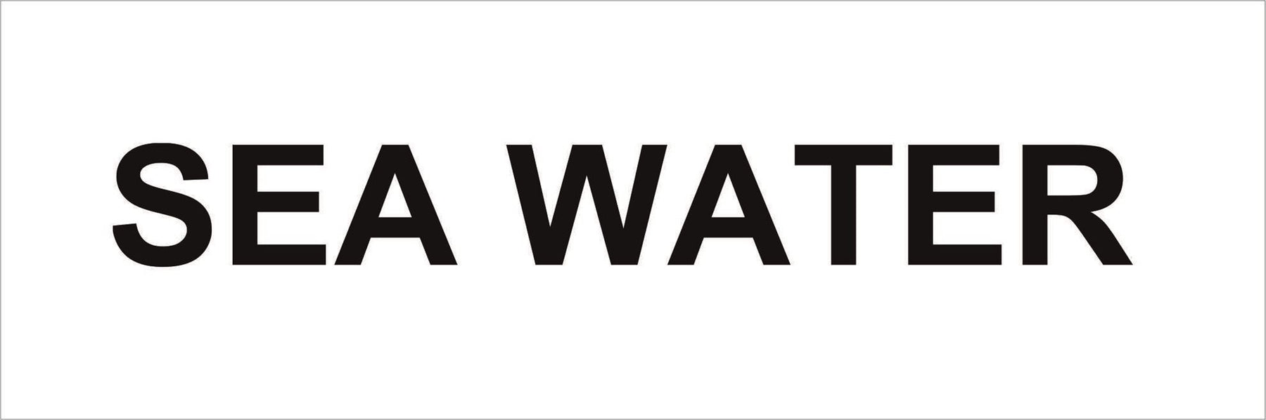 Pipeline Marking Label - SEA WATER