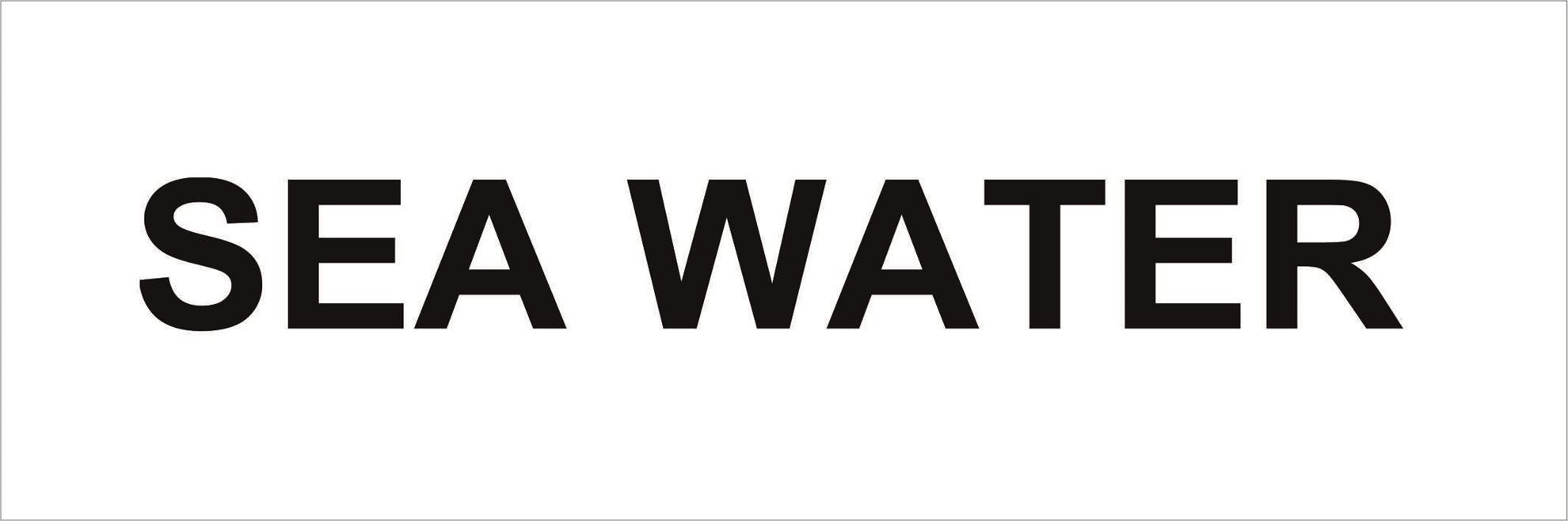 Pipeline Marking Label - SEA WATER