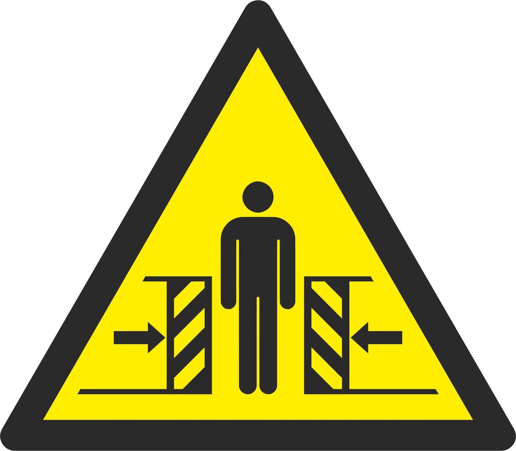 Warning Crushing - Symbol sticker sheet