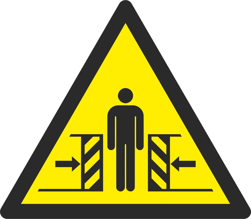 Warning Crushing - Symbol sticker sheet