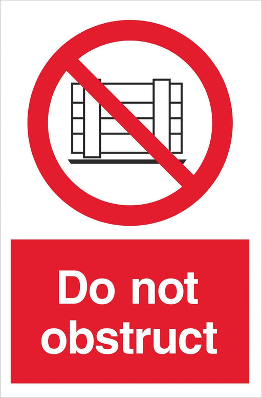 Do not obstruct