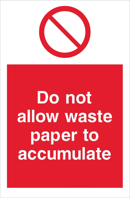 Do not allow waste paper…