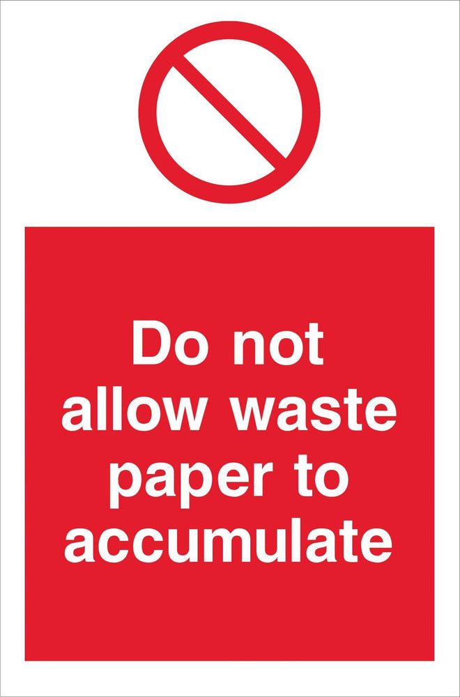 Do not allow waste paper…