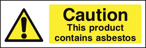 Caution This product contains asbestos