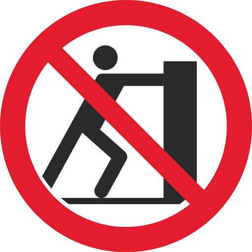 No pushing - Symbol sticker sheet
