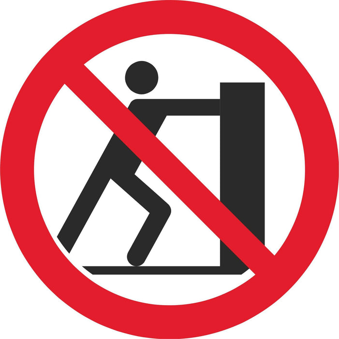 No pushing - Symbol sticker sheet