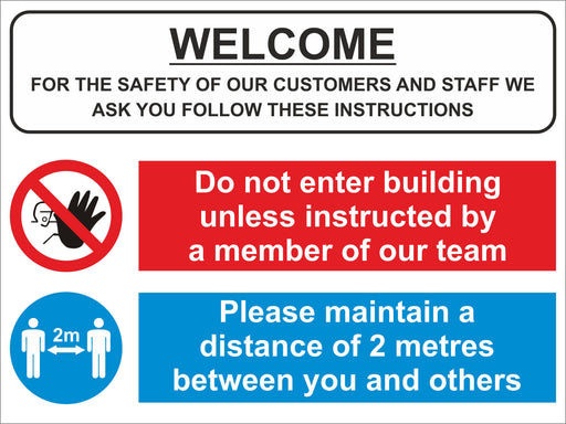 1 METRE OR 2 METRE SOCIAL DISTANCING MULTI SIGN - COVID 19