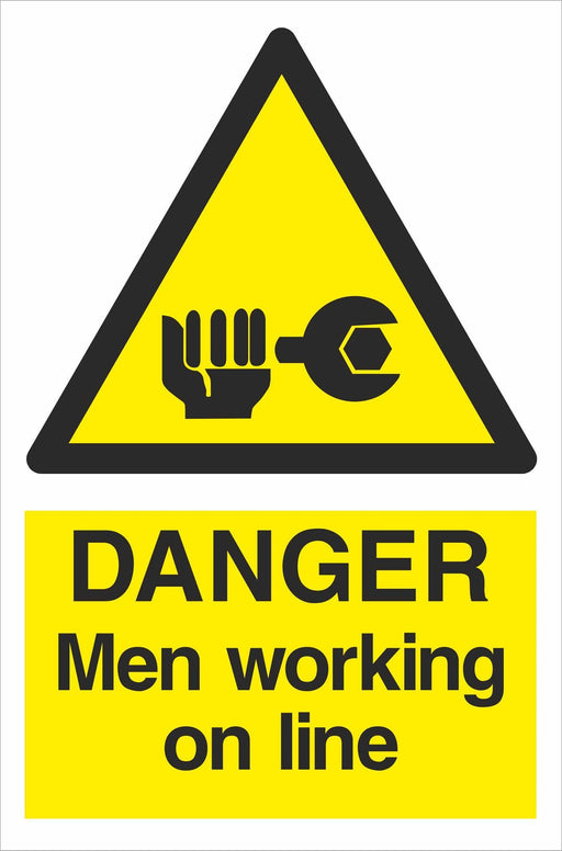 DANGER Men working on line