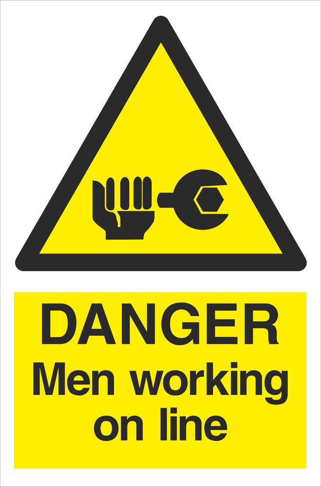 DANGER Men working on line