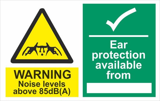 WARNING Noise levels above 85dB(A)