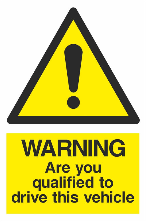 WARNING Are you qualified to drive this vehicle