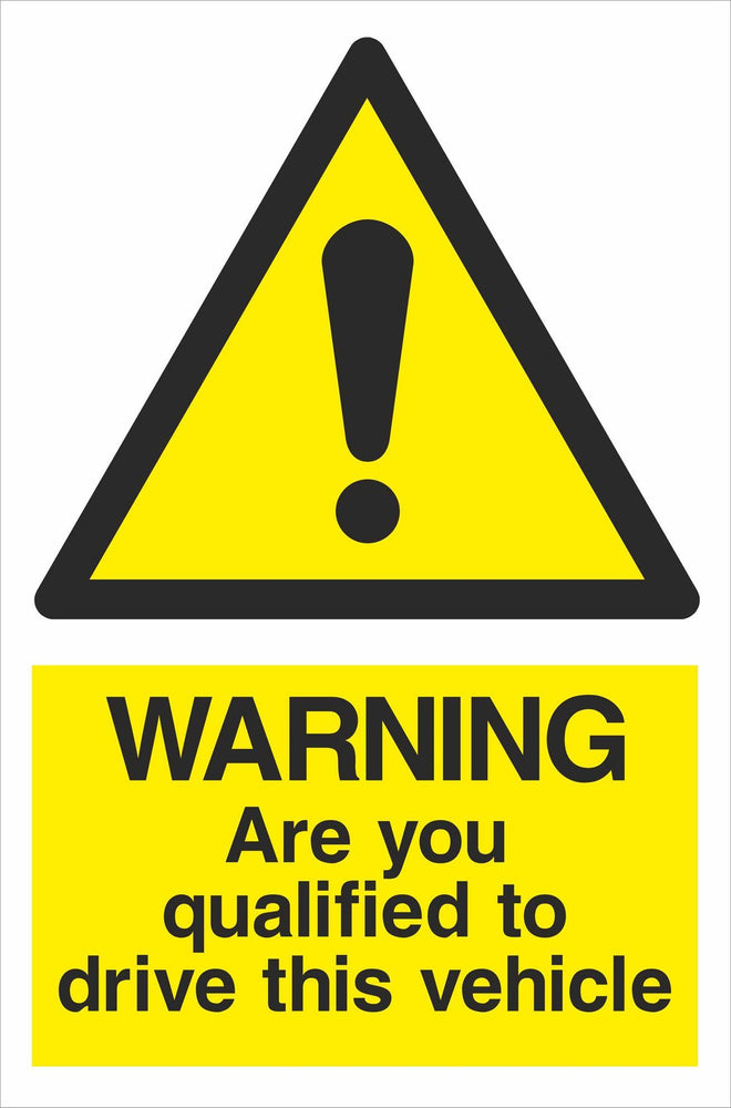 WARNING Are you qualified to drive this vehicle