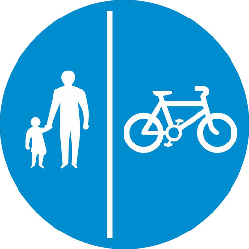 Segregated pedal cycle and pedestrian route - Road Traffic Sign