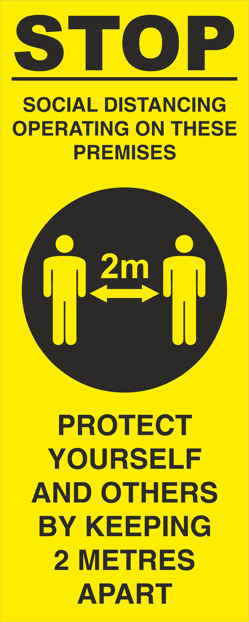 POP-UP BANNER - STOP - COVID 19 SOCIAL DISTANCING SIGNS