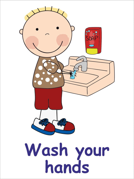 WASH YOUR HANDS - COVID 19 SOCIAL DISTANCING SCHOOL SIGNS