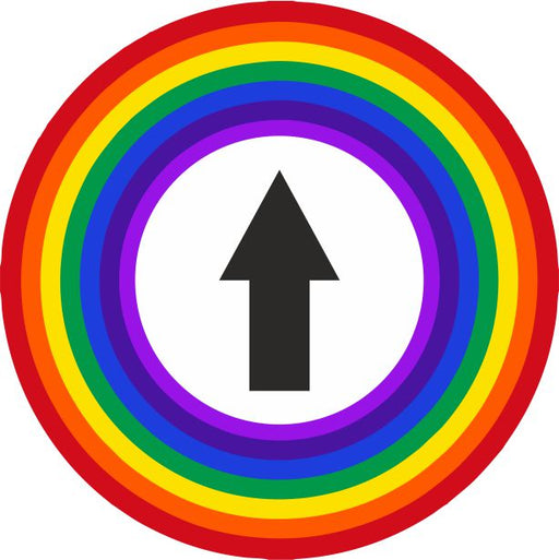 PACK OF 10 SCHOOL FLOOR STICKERS RAINBOW ARROW   - COVID 19 SOCIAL DISTANCING