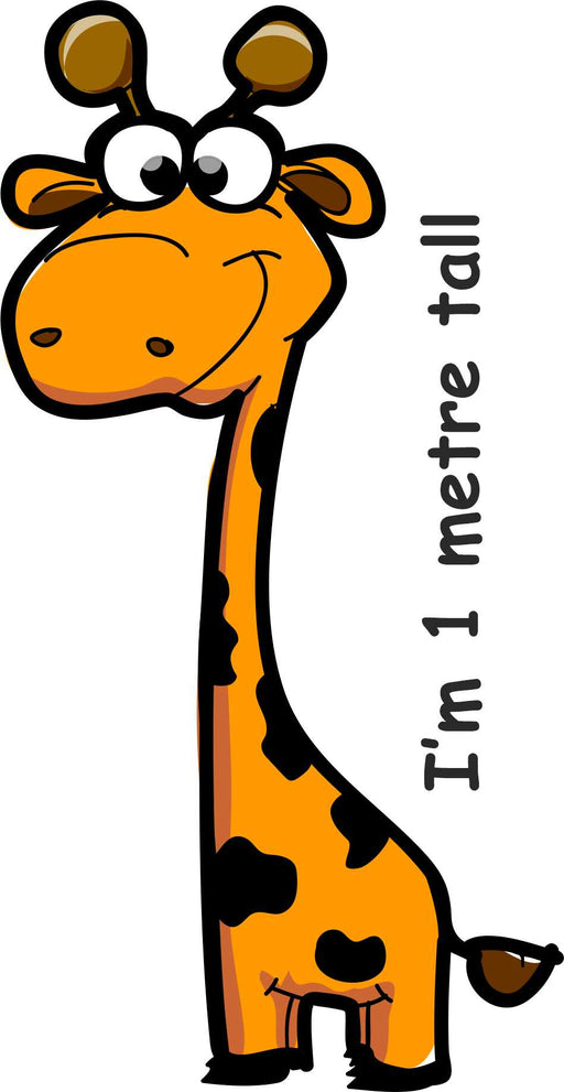 SCHOOL FLOOR STICKERS - 1 METRE GIRAFFE - COVID 19 SOCIAL DISTANCING