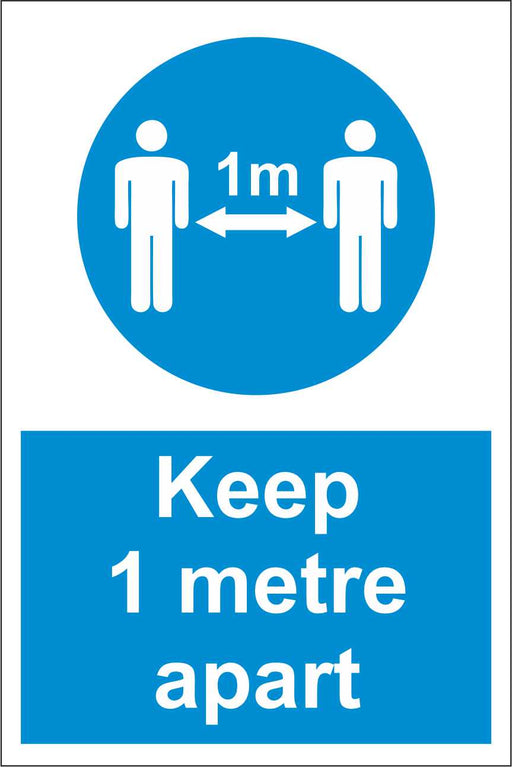 KEEP 1 METRE OR 2 METRES APART - COVID 19 SOCIAL DISTANCING SIGNS