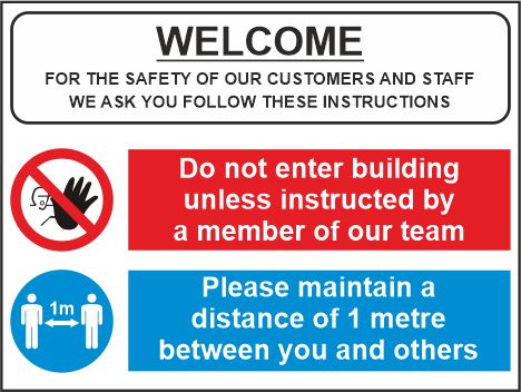 1 METRE OR 2 METRE SOCIAL DISTANCING MULTI SIGN - COVID 19