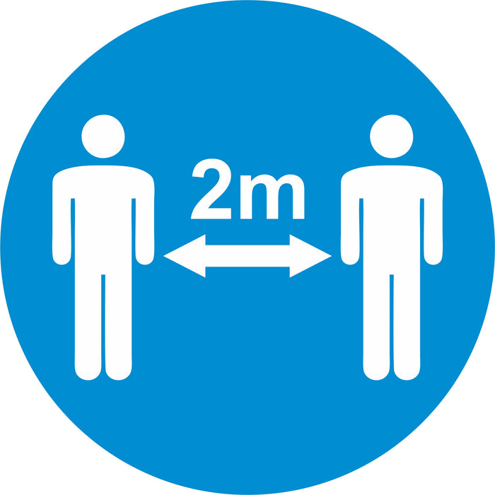 2m APART - COVID 19 SOCIAL DISTANCING SIGNS - PACK OF 10