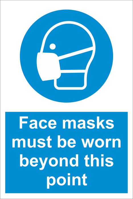 FACE MASKS MUST BE WORN - COVID 19 SOCIAL DISTANCING SIGNS