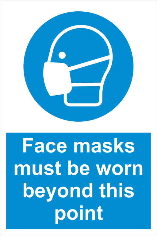 FACE MASKS MUST BE WORN - COVID 19 SOCIAL DISTANCING SIGNS