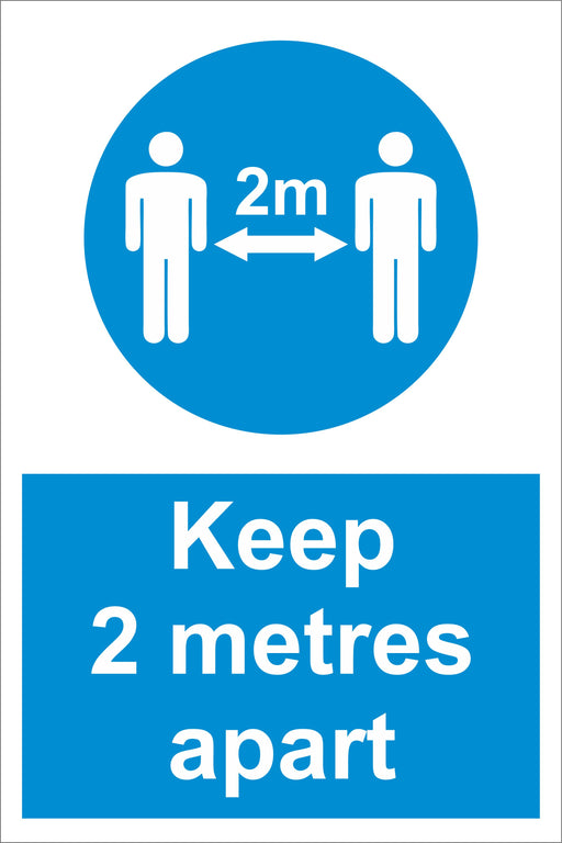 KEEP 1 METRE OR 2 METRES APART - COVID 19 SOCIAL DISTANCING SIGNS