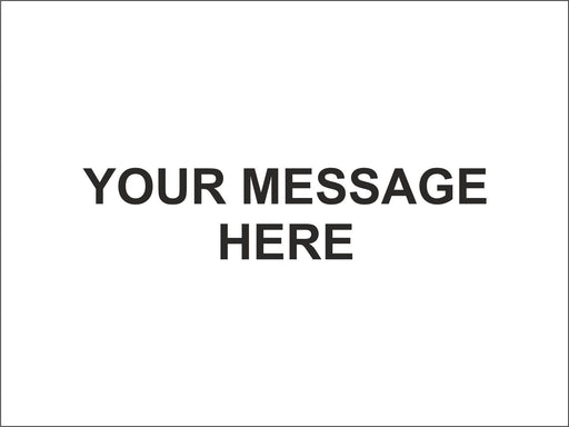 SOCIAL DISTANCING SIGN - COVID 19 - BLANK FOR YOUR OWN MESSAGE