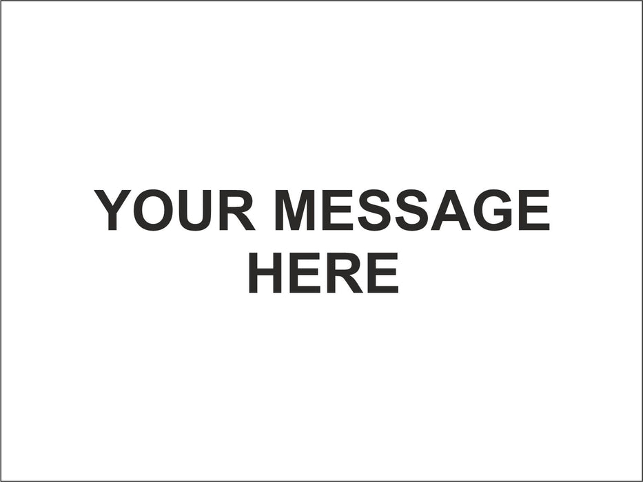 SOCIAL DISTANCING SIGN - COVID 19 - BLANK FOR YOUR OWN MESSAGE