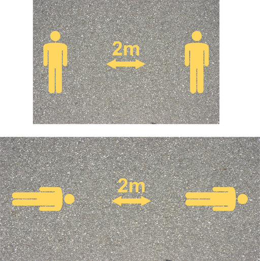 PVC FLOOR STENCIL - COVID 19 SOCIAL DISTANCING SIGNS