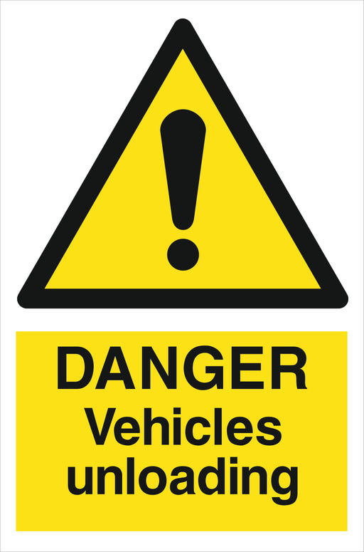 DANGER Vehicles unloading