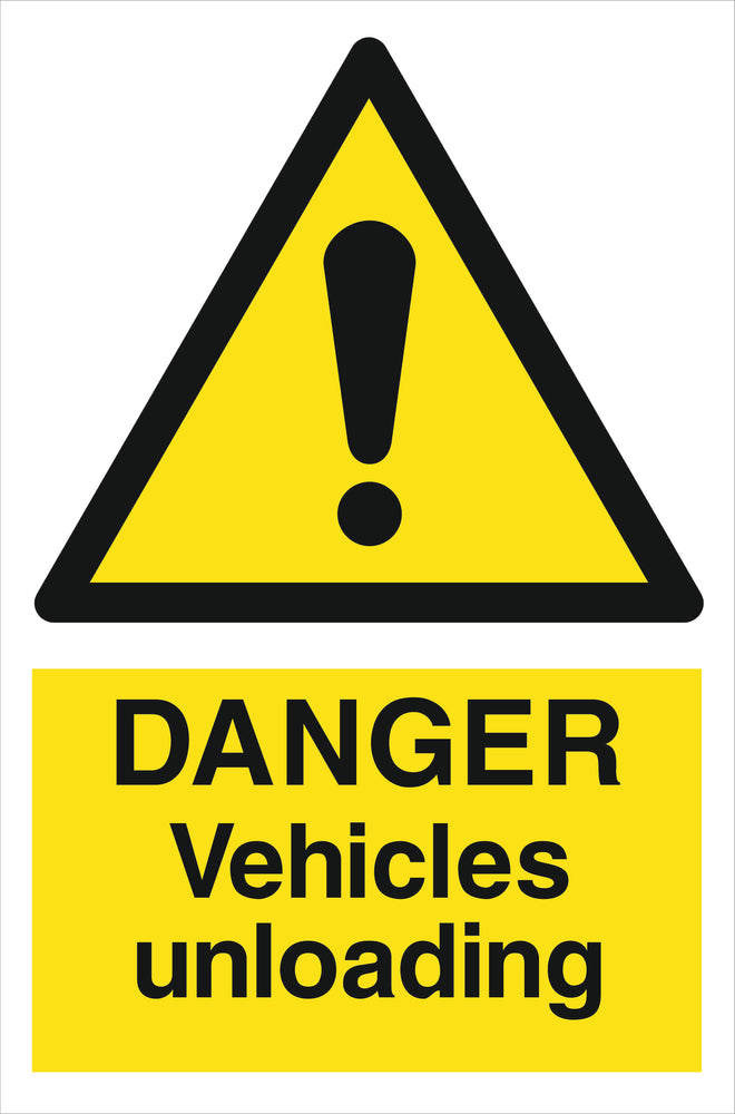 DANGER Vehicles unloading