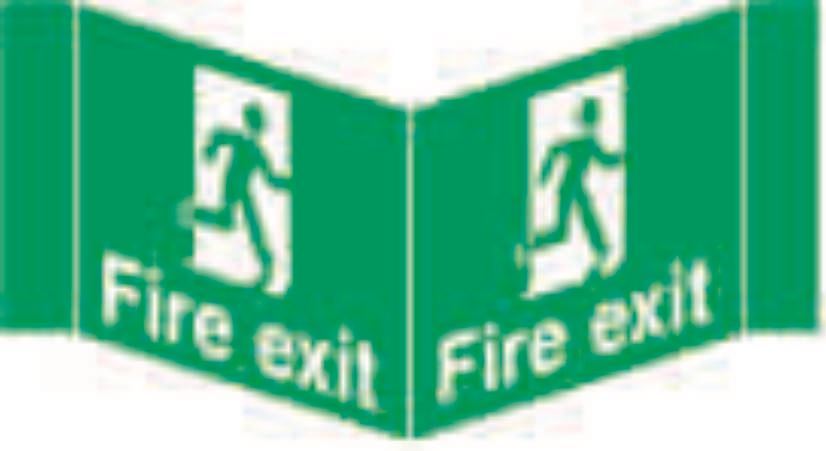 Fire exit Projecting Sign