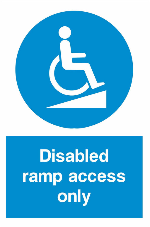 Disabled ramp access only