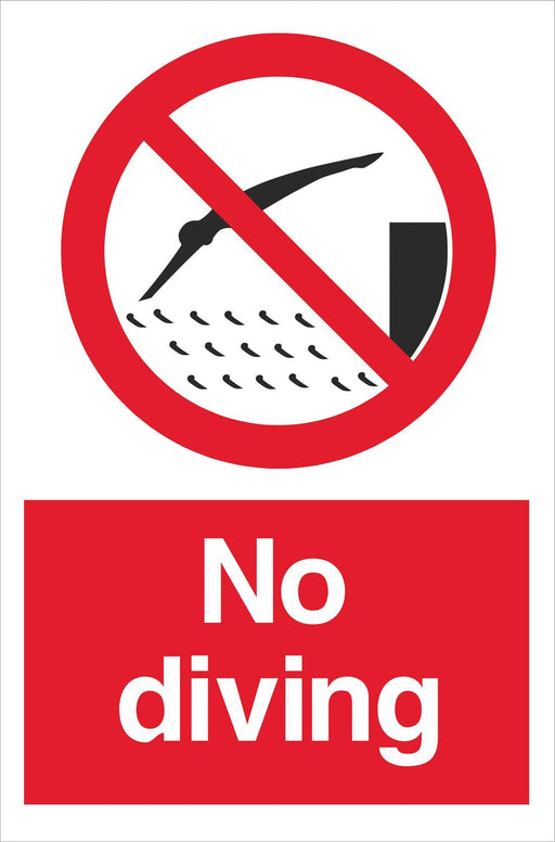 No diving