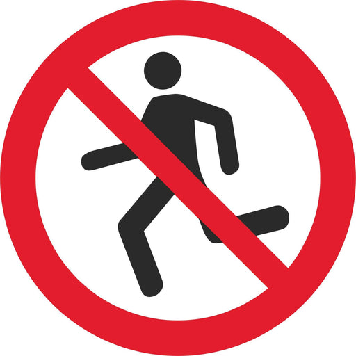 No running - Symbol sticker sheet