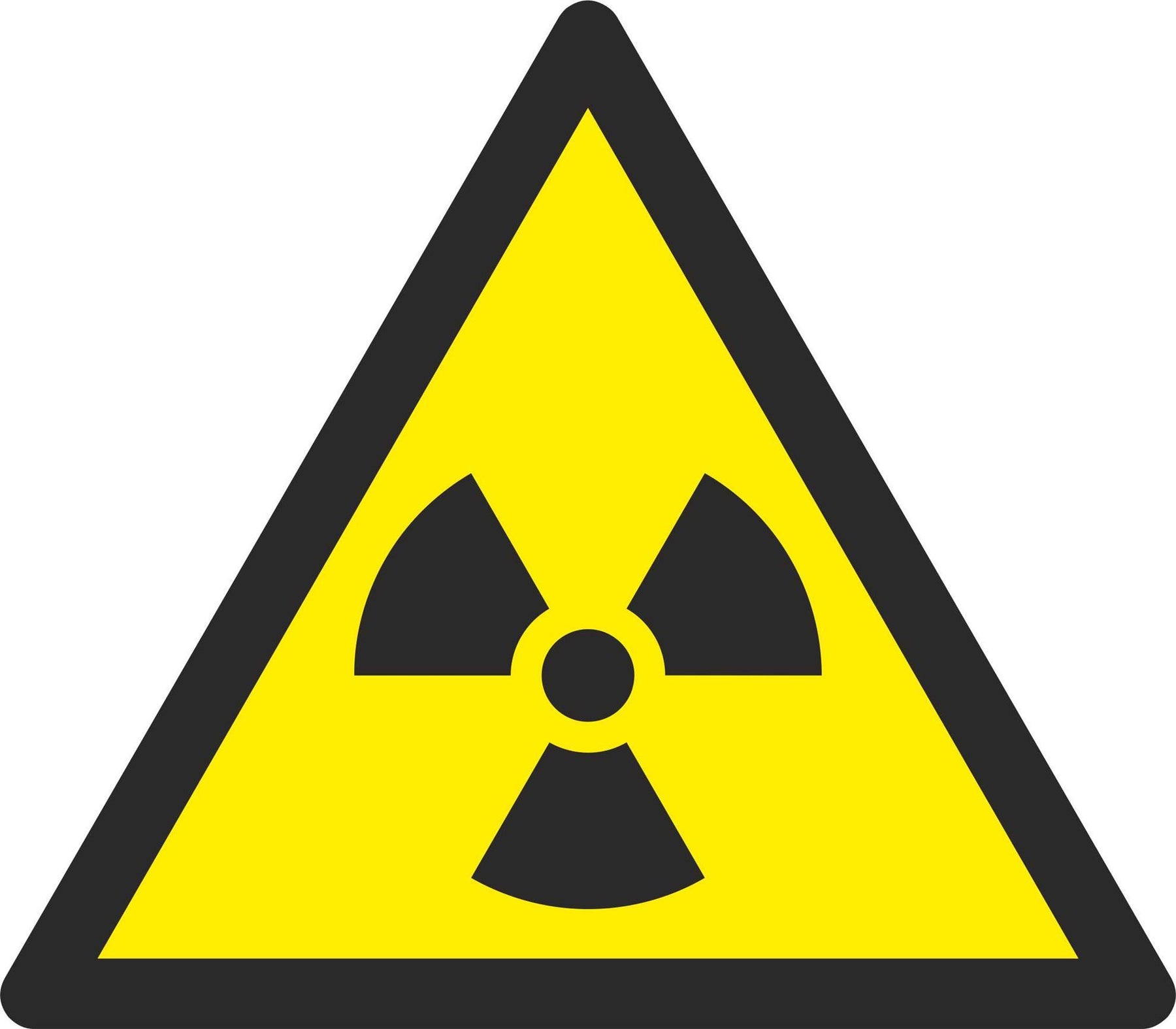 Warning Radioactive material or ionising radiation - Symbol sticker sheet