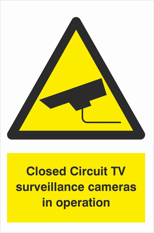 Security - CCTV  Sign - Closed Circuit TV surveillance cameras in operation