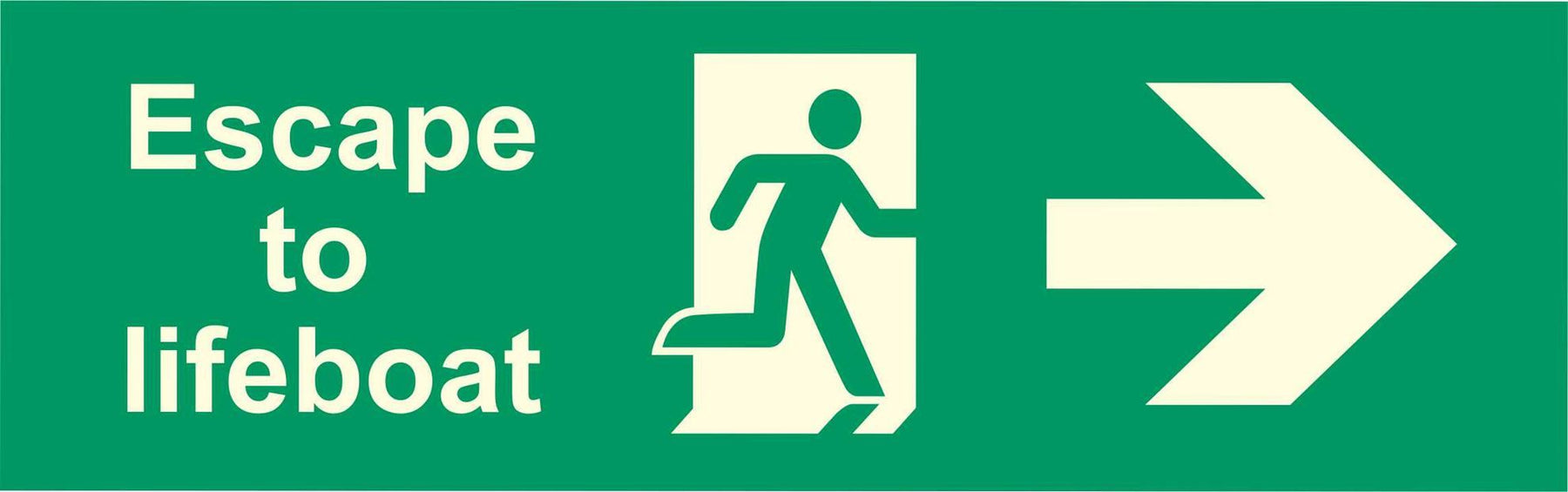 Escape to lifeboat - Running Man Right - Right Arrow