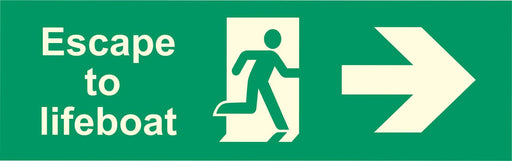 Escape to lifeboat - Running Man Right - Right Arrow