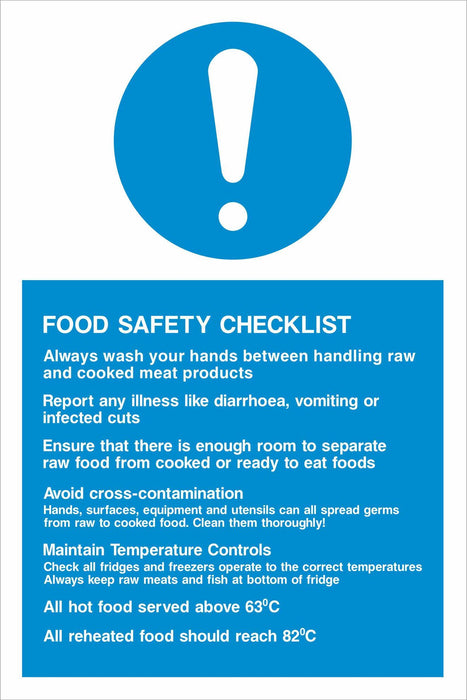 FOOD SAFETY CHECKLIST