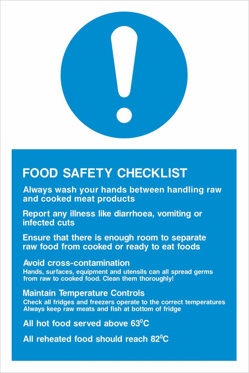 FOOD SAFETY CHECKLIST