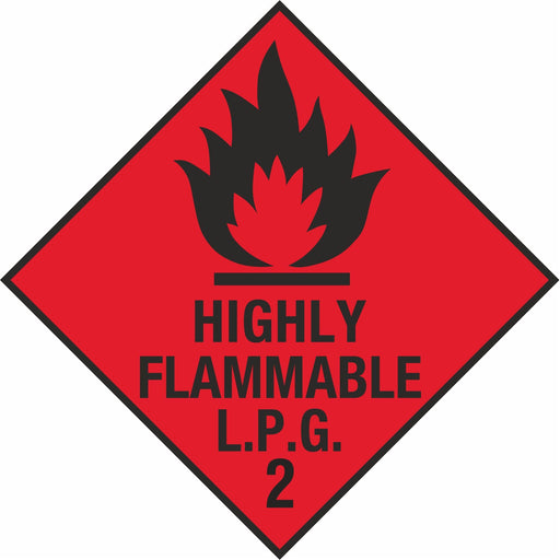 Hazardous Diamond - Highly Flammable LPG 2