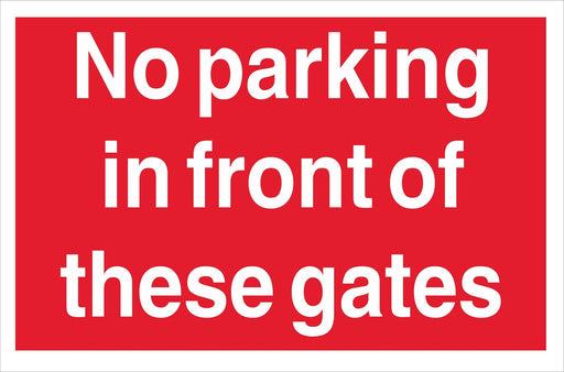 No parking in front of these gates
