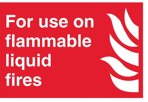 For use on flammable liquid fires
