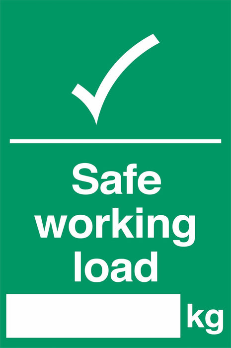 Safe working load ….kg