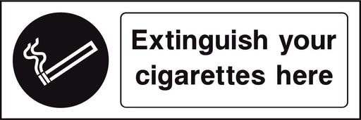 Extinguish your cigarettes here