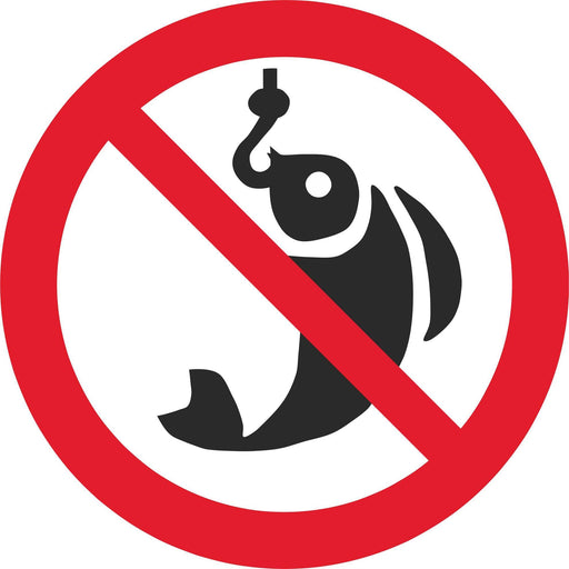 No fishing - Symbol sticker sheet