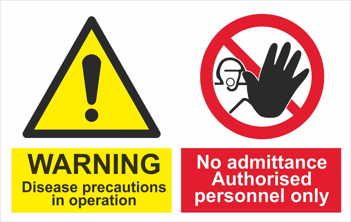 WARNING Disease precautions in operation — Sign Services UK